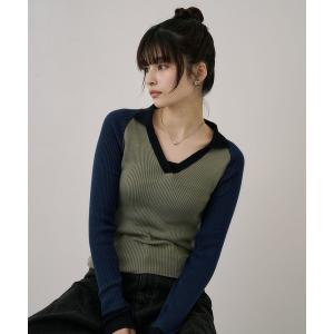 ニット セーター キュプラコットンニットポロ｜ウォッシャブル/冬服 レディース