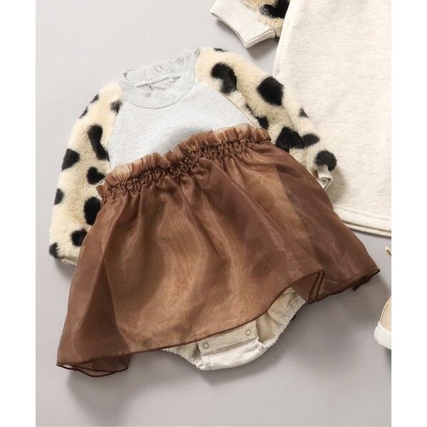 ベビー服 ロンパース 「リンク」袖ボアチュールボディーオール