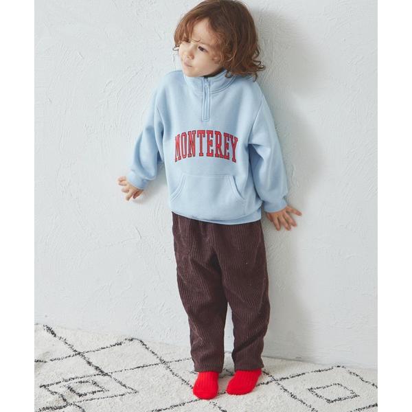 トレーナー  裏起毛 ビッグシルエット ハーフジップ プリントトレーナー キッズ 子供服 男の子 女...