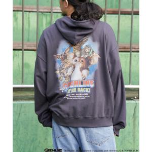 パーカー GREMLINS グレムリン フォトプリント フロントジップパーカー メンズ レディース