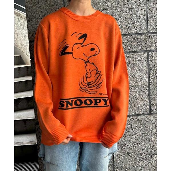 ニット セーター HOUSTON / ×PEANUTS JQ KNIT（SNOOPY）CHARLIE...