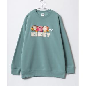 スウェット 星のカービィ キャラクタープリント 裏起毛スウェットトレーナープルオーバートップス レディース