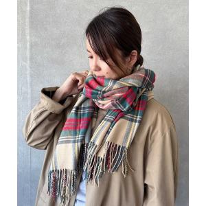 かぐれ ストール マフラー チェックスクエアストール レディース