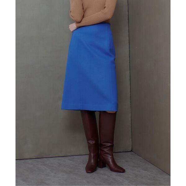 スカート ハードメルトンスムースミディスカート