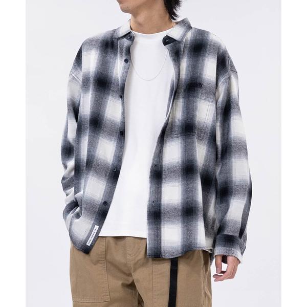 シャツ 「ag」「GERRY/ジェリー」ロゴ刺繍 ソフトネルチェックシャツ メンズ レディース