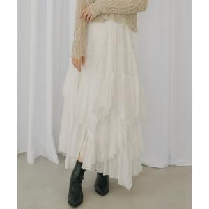 スカート ランダムギャザースカート