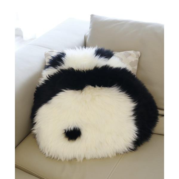 ラグ ラグマット ムートンファーパンダ ラグ クッション 座布団