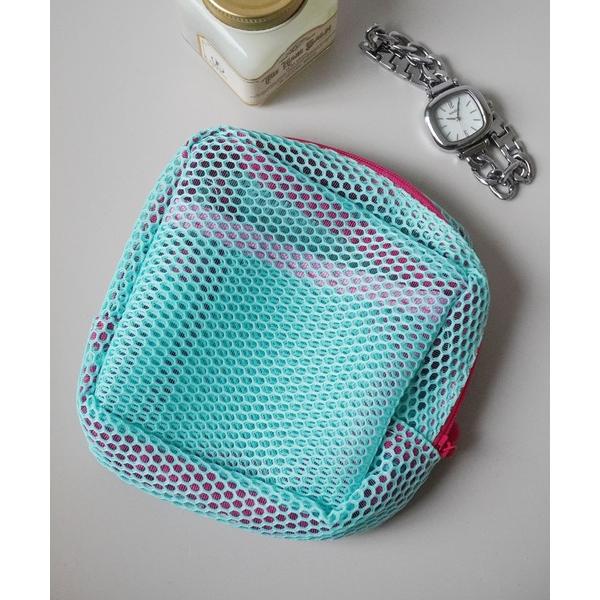 ポーチ 「 Sowel. / ソエル 」 バイカラー メッシュ スクエア マルチ ポーチ レディース