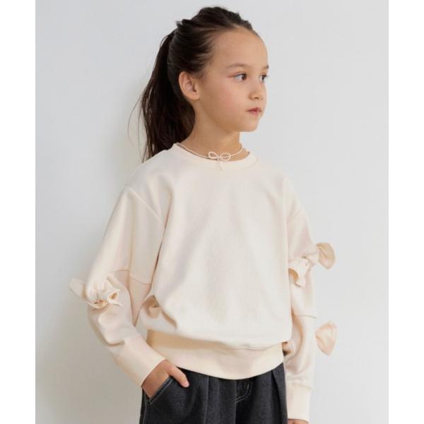 トレーナー  「Ou? by EDWIN」リボン付きトレーナー キッズ 子供服 女の子