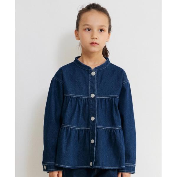 デニムジャケット アウター 「Ou? by EDWIN」デニムスタンドジャケット キッズ 子供服 女...