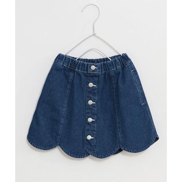 スカート 「Ou? by EDWIN」裾スカラップデニムスカート キッズ 子供服 女の子