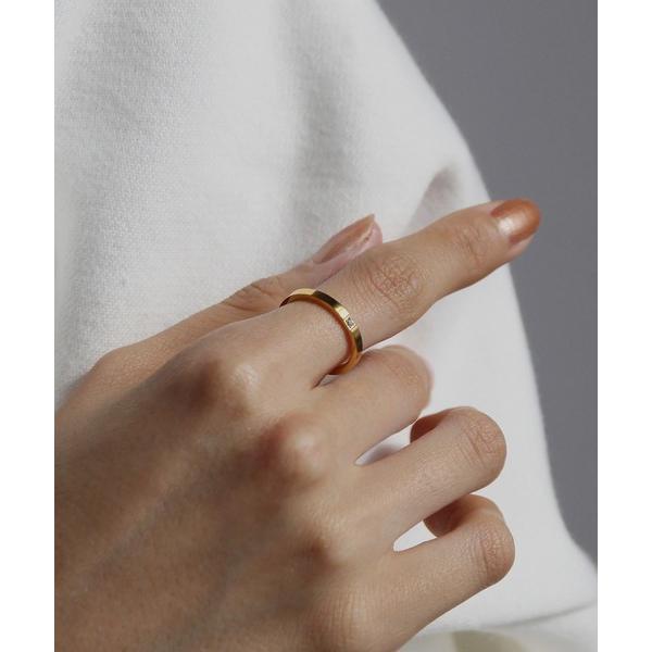 指輪 リング 金属アレルギー対応 ワンポイントシンプルリング レディース