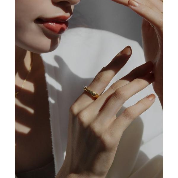 指輪 リング 金属アレルギー対応  ウェーブシンプルリング レディース メンズ