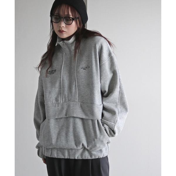 トレーナー スウェット 「FOXRUN/フォックスラン」 別注 パイピング切替ハーフジップスウェット...