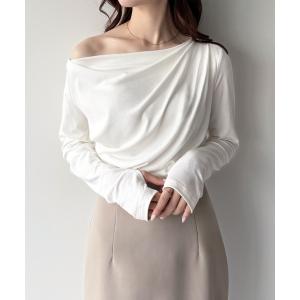tシャツ 薄手ドレープトップス レディース