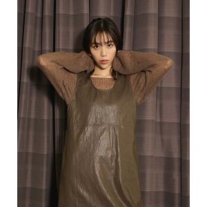 ワンピース フェイクレザージャンスカ