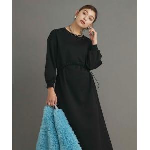 ワンピース 裏起毛ドロストデザインワンピース