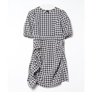 ワンピース ギンガムパフワンピース Gingham Puff One Piece
