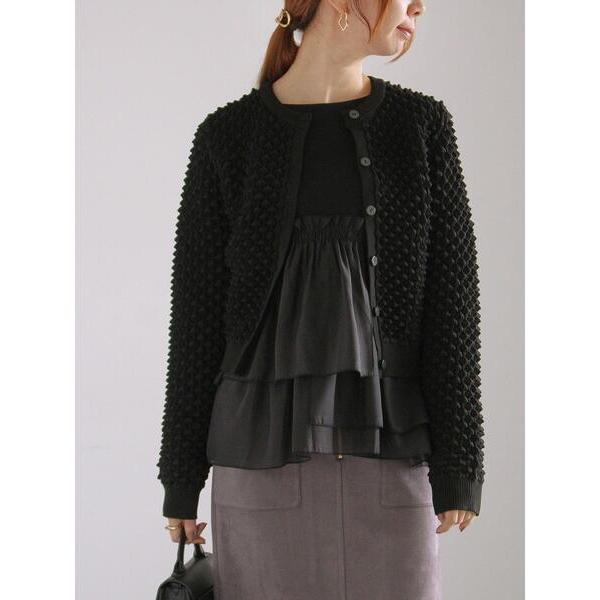 カーディガン ポコポコニットカーディガン レディース