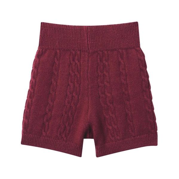 インナーシャツ 肌着 「HOTインナー」オーバーパンツ　アラン柄　ボトム（毛パン） レディース