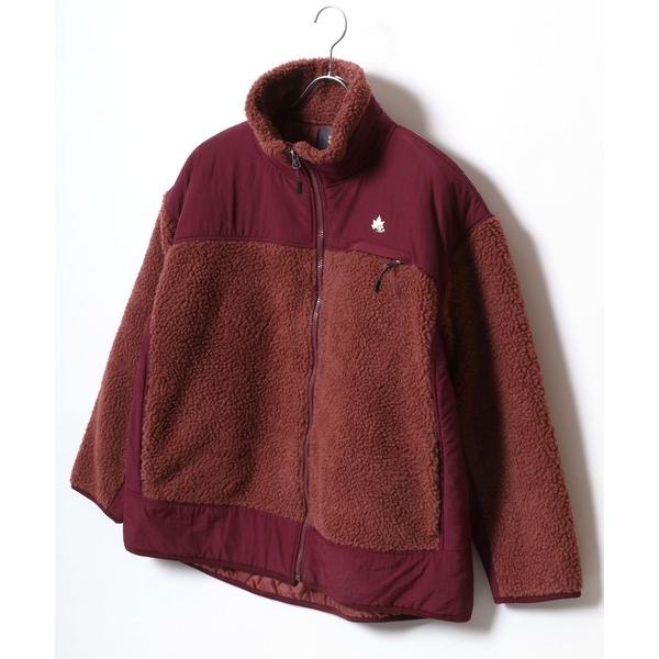 ブルゾン アウター 2025AW LOGOS/ロゴス シープボア×ナイロン切替 スタンドジャケット ...