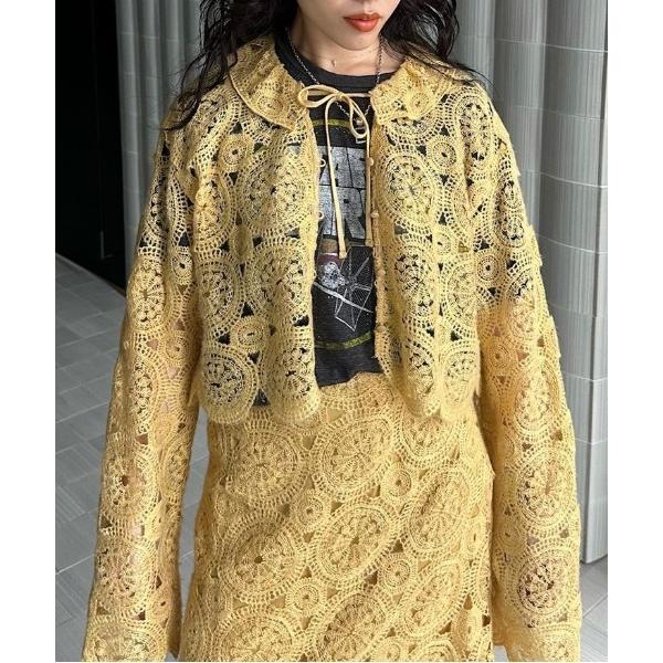 ニット セーター UND LACE LIKE KNIT SHORT TOP レディース