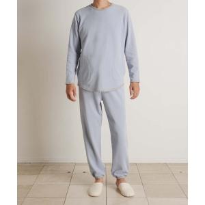 パジャマ ルームウェア キッドブルー -起毛ストレッチコットン -長袖パジャマ -KUAK565 -kidblue レディース メンズ