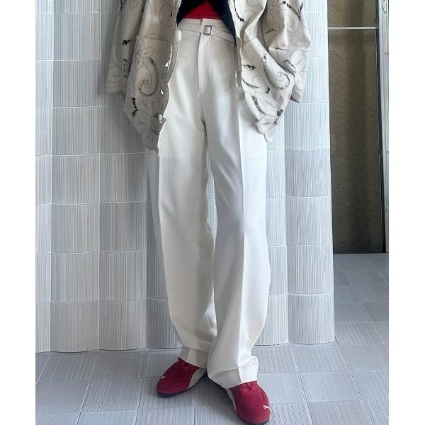 スラックス パンツ UND THIN BELT STRAIGHT PANTS レディース