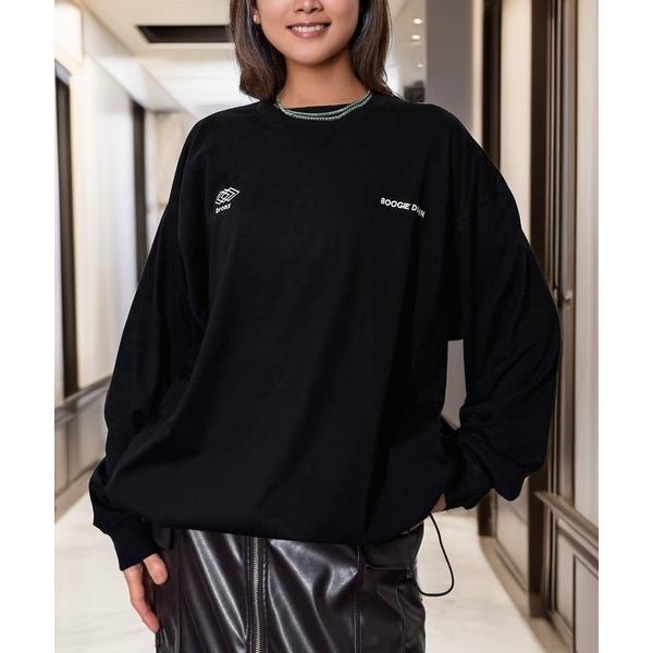 tシャツ ワンポイント ストリート ロゴ ヘビーウェイト ポケット ロンT ドロスト レディース メ...