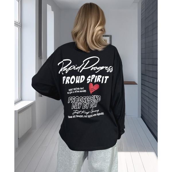 tシャツ ハート レトログラフィック バック オーバーサイズ ロンティ レディース メンズ