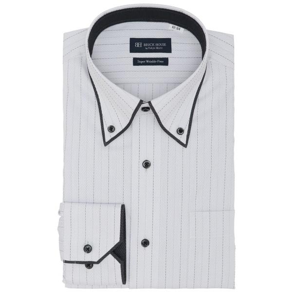 フォーマル シャツ 超形態安定ノーアイロン ボタンダウン 長袖ビジネスワイシャツ メンズ