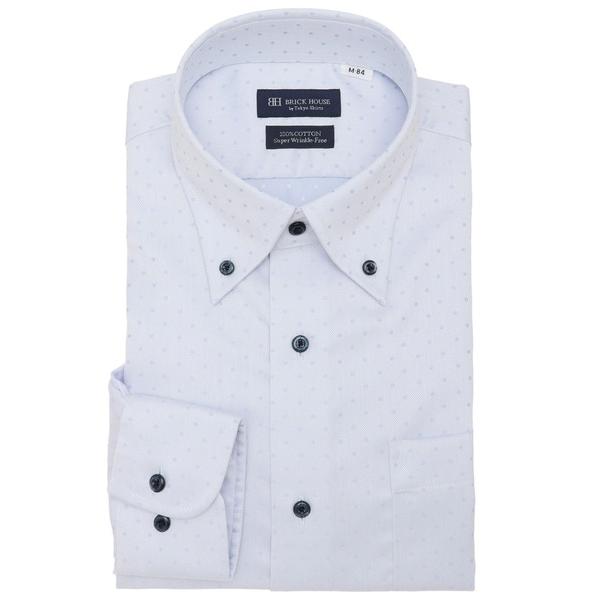 フォーマル シャツ 超形態安定ノーアイロン ボタンダウン 長袖ビジネスワイシャツ メンズ