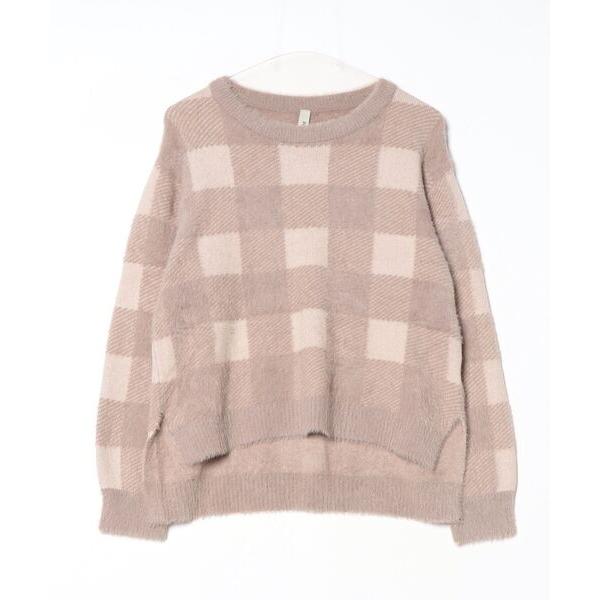 ニット セーター 「Pitta Re:)」 ジャカードニットプルオーバー チェック レディース レデ...