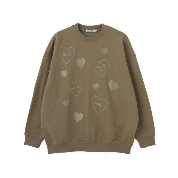 トレーナー スウェット HEARTS EMBROIDERY SWEAT TOP レディース