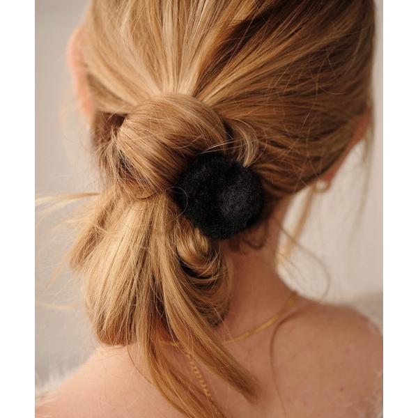 ヘアクリップ ファーボールクリップ