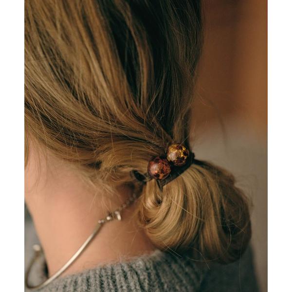 ヘアゴム レオパードボールヘアゴム