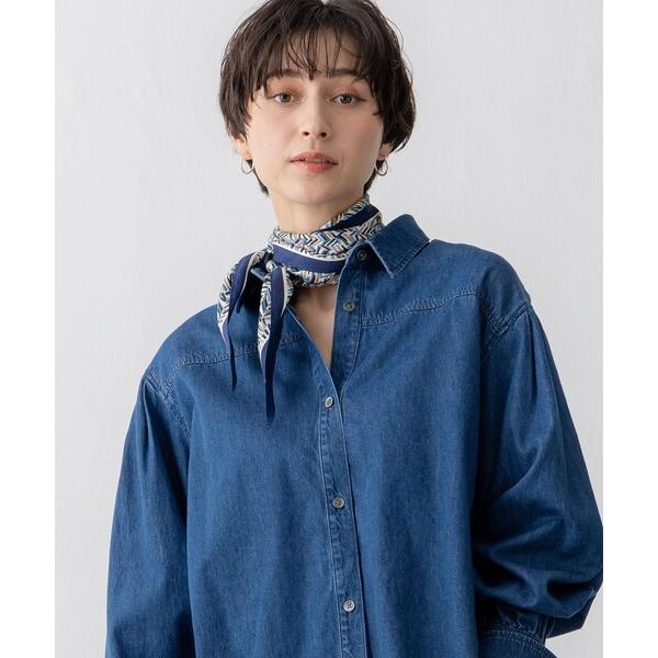 スカーフ バンダナ ヘリンボーン プリント スカーフ レディース