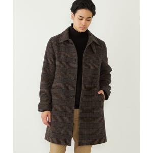 美品✨メンズティノラス チェスターコート アンゴラ混 シングル 黒 XL相当 アンゴラ混】レノマ オム ウール スタンドコート 無地黒