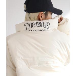 ダウンジャケット ダウン 「THRASHER/スラッシャー」コットンライク タイプライター / 中綿ジャケット 別注 メンズ レディース