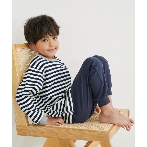 ルームウェア 先染ボーダー　長袖ルームウェア キッズ 子供 男の子 女の子