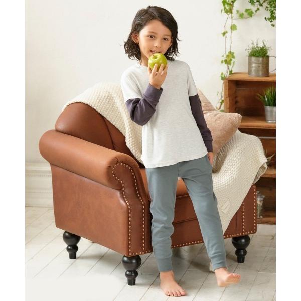 ルームウェア 袖配色　長袖ルームウェア キッズ 子供 男の子 女の子