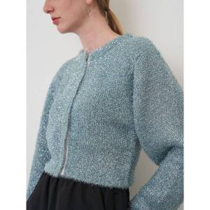 カーディガン シャイニーラメカーディガン レディース