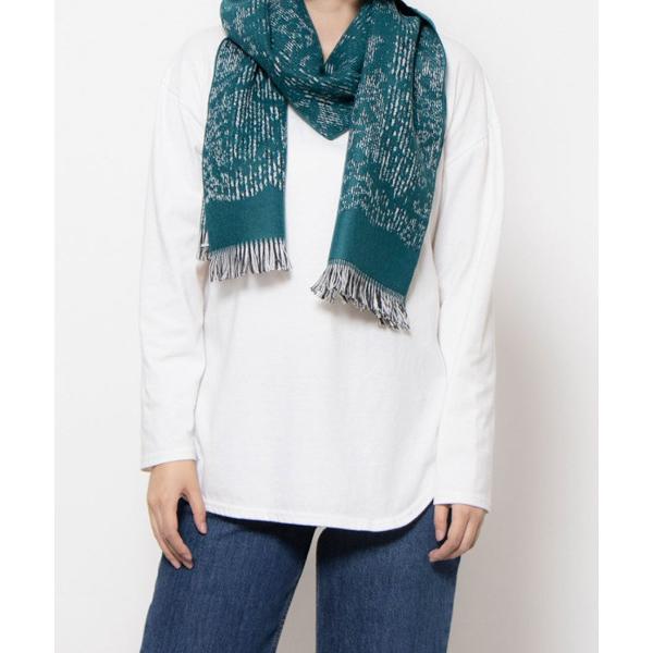 マフラー ストール カシュネ cache nez / レース柄グレンチェックマフラー レディース