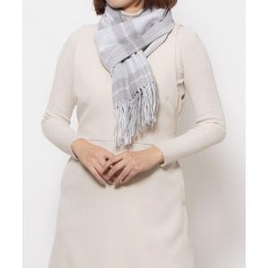 ストール マフラー カシュネ cache nez / カシミヤ紡毛チェックストール レディース