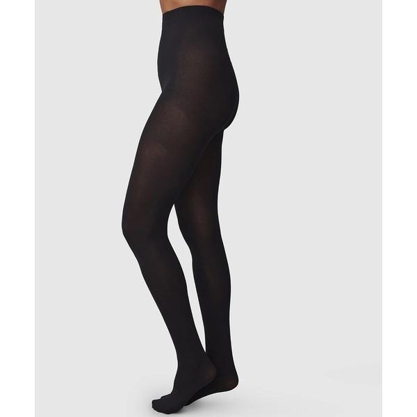 タイツ Stina Organic Cotton Tights Black レディース