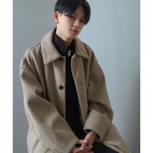 ステンカラーコート コート ニットメルトン ルーズ スリーブ チェスターコート メンズ レディース