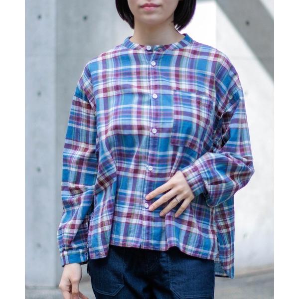 ブラウス シャツ 「D.M.G / ディーエムジー」 マドラスチェック BIGポケットワイドシャツ ...