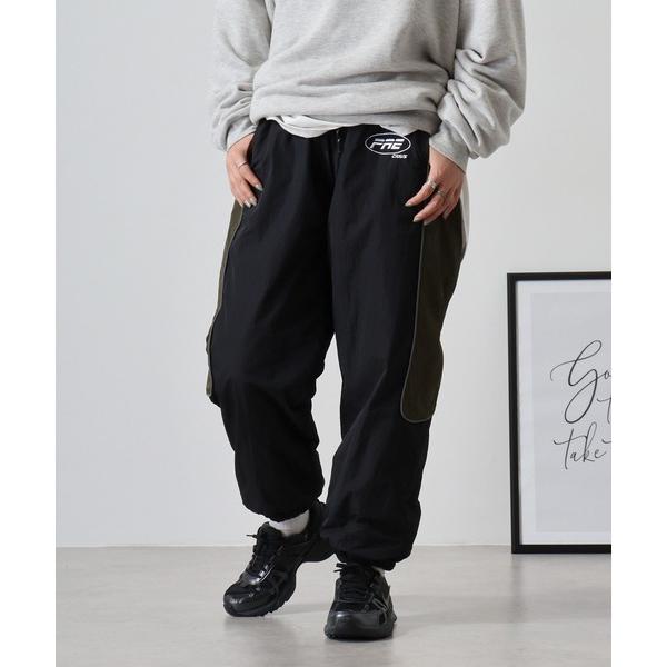 チノパン 裏フリース 切替配色 ワンポイント パンツ メンズ レディース