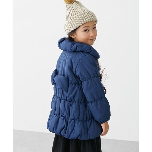 ダウン アウター あったか中わた♪リボンデザインコート キッズ 子供服 女の子