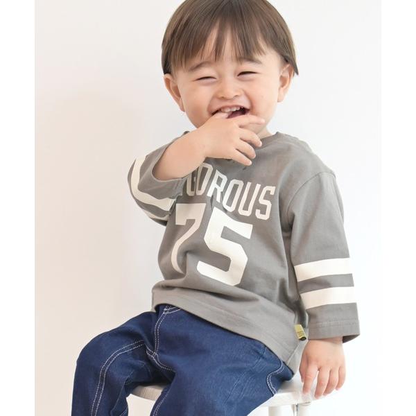 tシャツ ナンバリングファミリー長袖Tシャツ80〜140cm キッズ 子供服 男の子 女の子